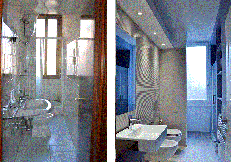 Antes y después de reforma de baño